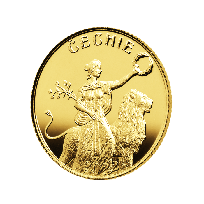 Cewchie Čechie, patronka českých zemí, na minci z ryzího zlata | S úctou k tradici